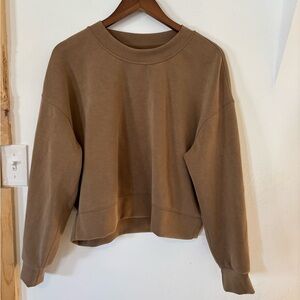 Lululemon brown crop crewneck